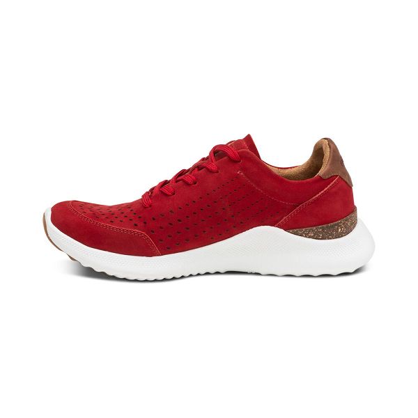 Aetrex Women's Laura Arch Support Sneakers - Red | USA VD64J6N